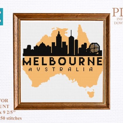 MELBOURNE cross stitch pattern