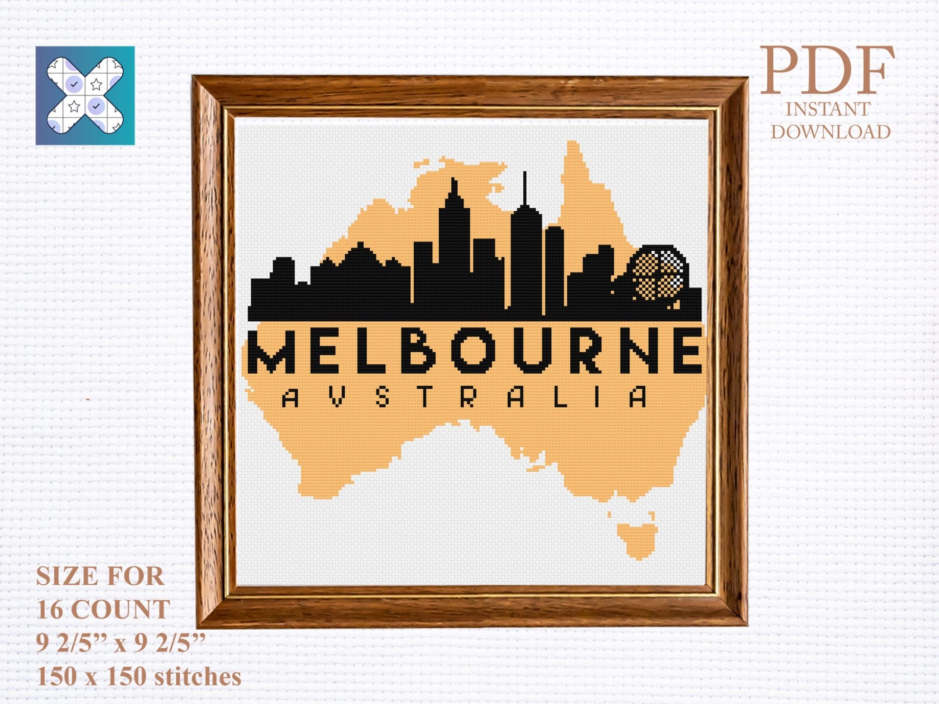 MELBOURNE cross stitch pattern 1 MELBOURNE cross stitch pattern