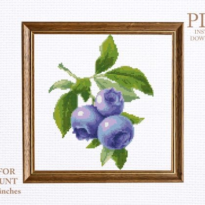 blueberry cross stitch pattern