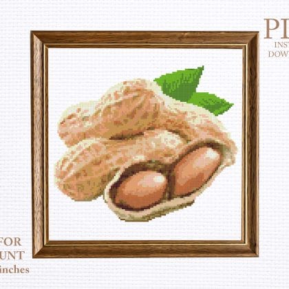 Peanut cross stitch pattern