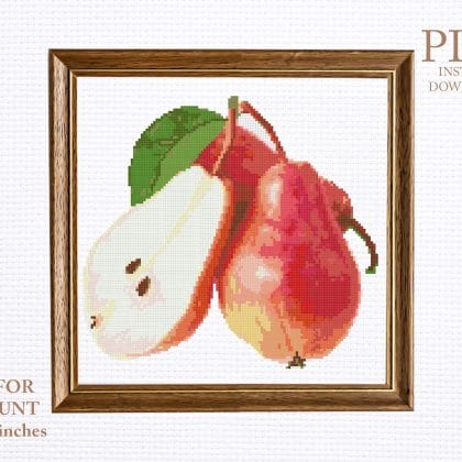 pear cross stitch pattern
