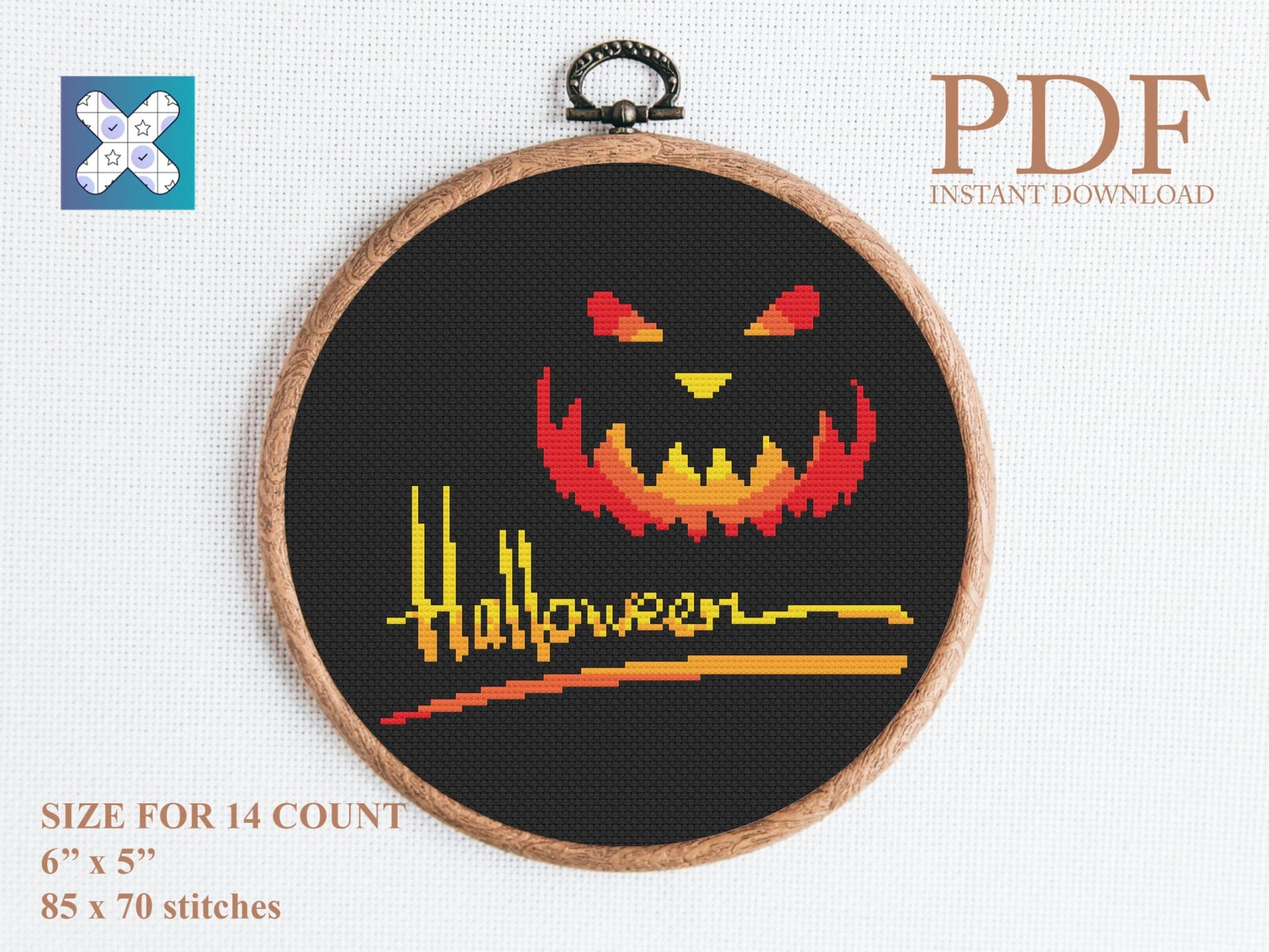 Halloween cross stitch pattern 1 Halloween cross stitch pattern