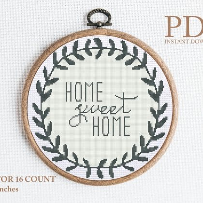 home sweet home cross stitch pattern