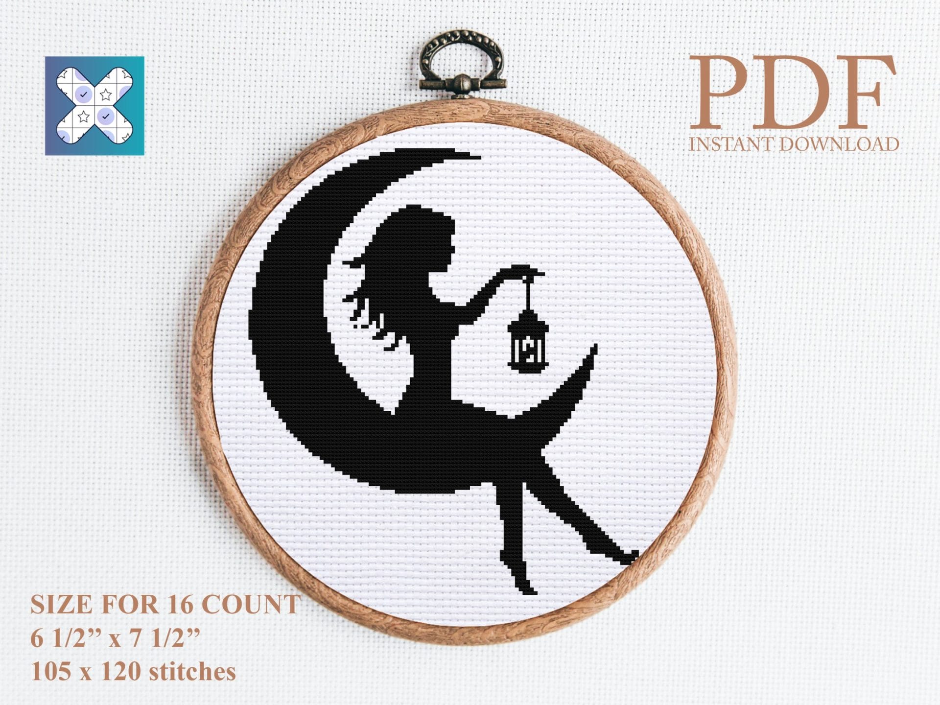 Fairy cross stitch pattern 1 Fairy cross stitch pattern PDF