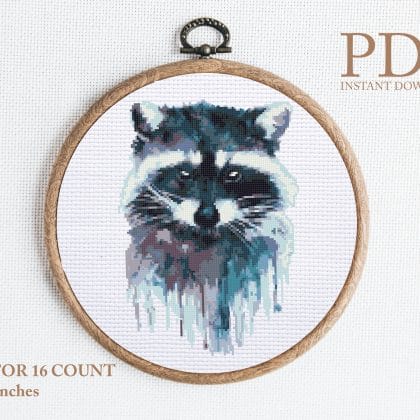 Raccoon cross stitch
