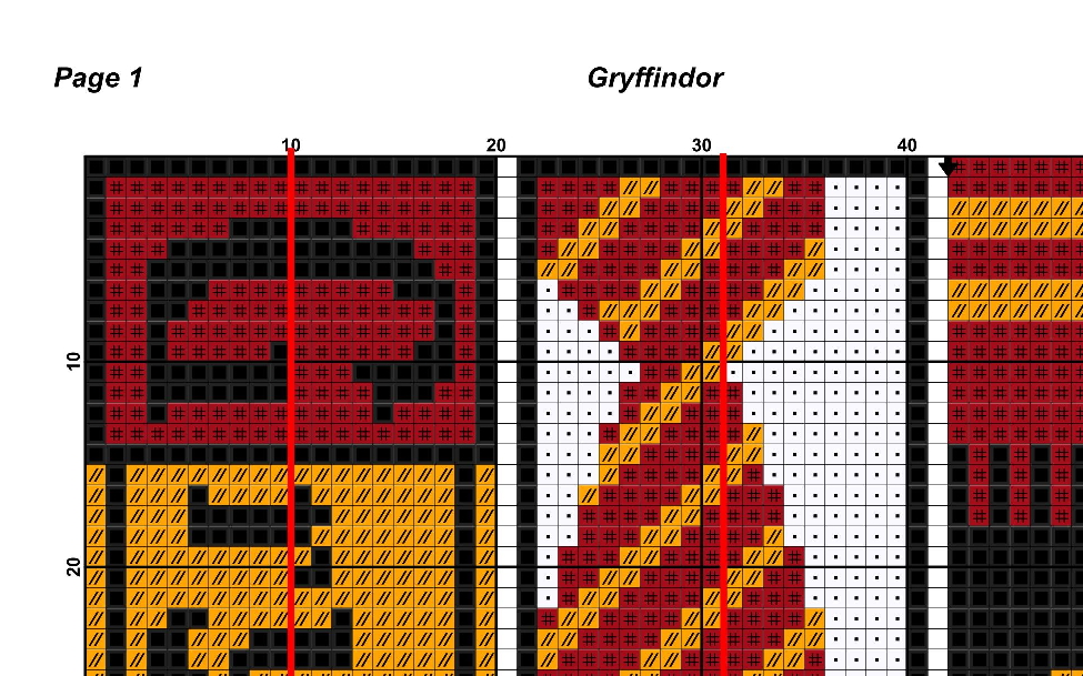 16 Bookmarks Magic Cross Stitch Pattern PDF Hogwarts House 7 Hogwarts-Bookmarks