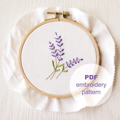 Lavender embroidery