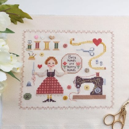 Sew Sampler Cross Stitch Pattern PDF, Instant Download