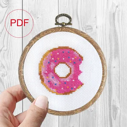 cross stitch Donut