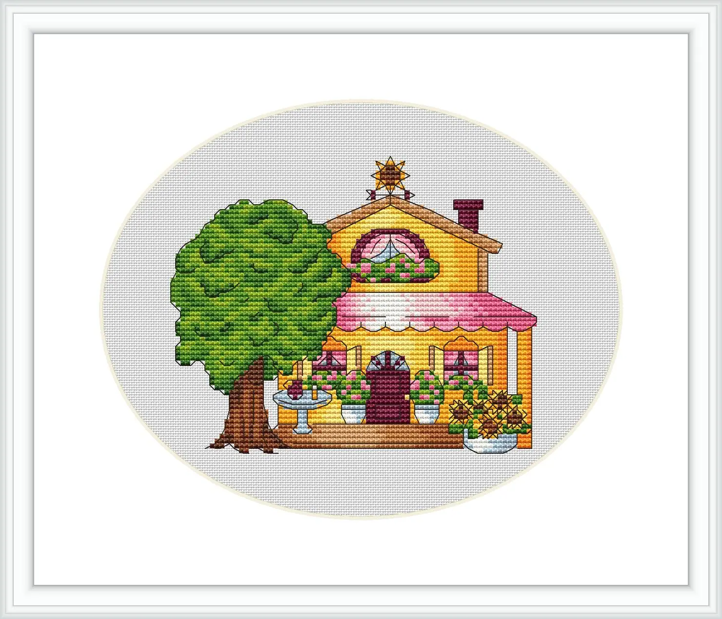 Summer house Cross Stitch Pattern, Sunny Cottage 1 Summer house