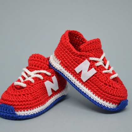 NB sneakers for baby 6-9 months crochet pattern tutorial