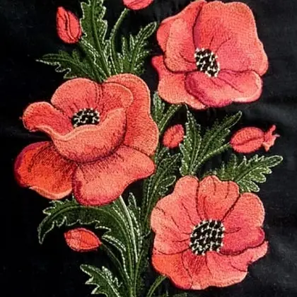 Design Embroidery Machine Patterns Design DIGITAL EMBROIDERY Poppies