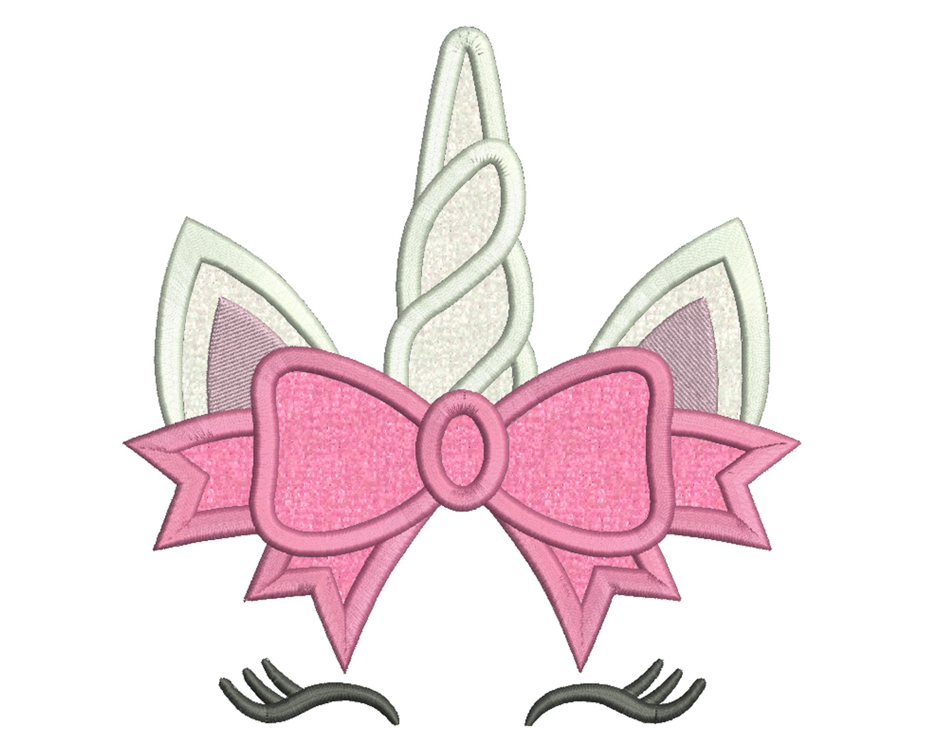Magic unicorn with Bow Machine embroidery design 5 Magic unicorn with Bow Machine embroidery design - Image 5