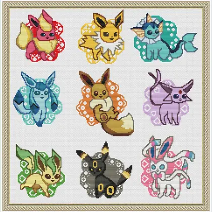 Pokemon cross stitch pattern