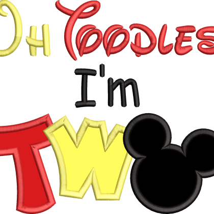 Oh Toodles Mouse Birthday Machine embroidery design