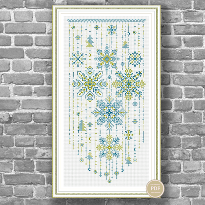 CrossstitchpatternSnowflakessampler145