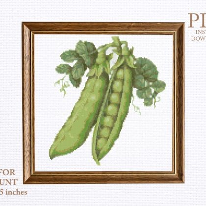peas cross stitch pattern