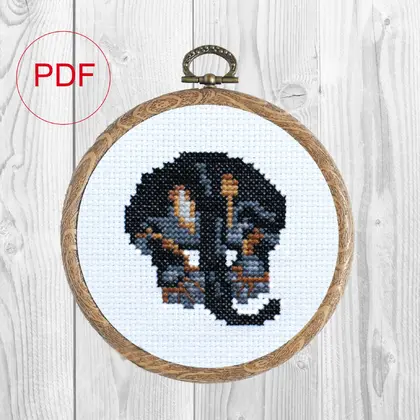 cross stitch dachshund