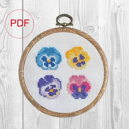 cross stitch flowers