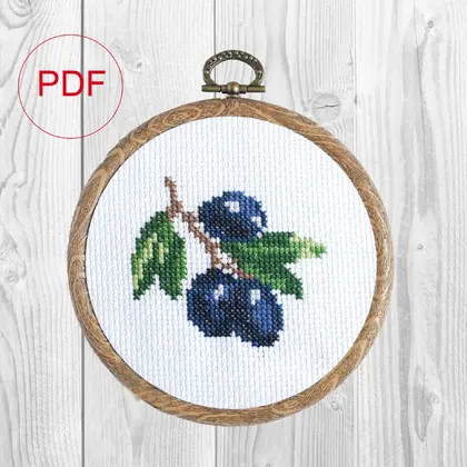 cross stitch Black olives