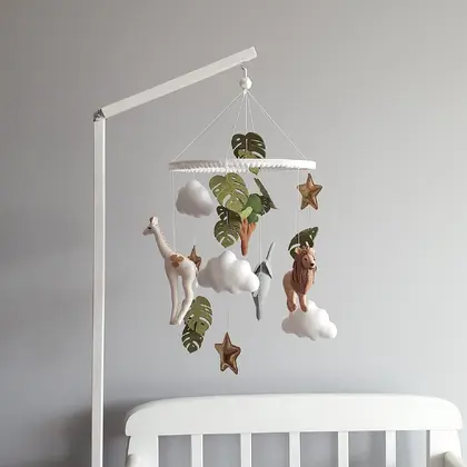 jungle theme cot mobile