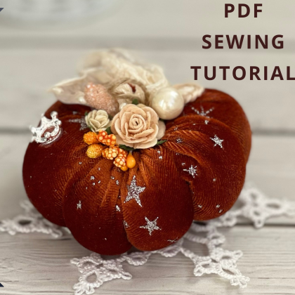 Pumpkin plush decor pdf sewing tutorial