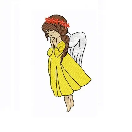 Machine embroidery design angel pes jef dst