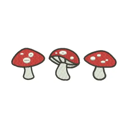 Forest Mushrooms machine embroidery design