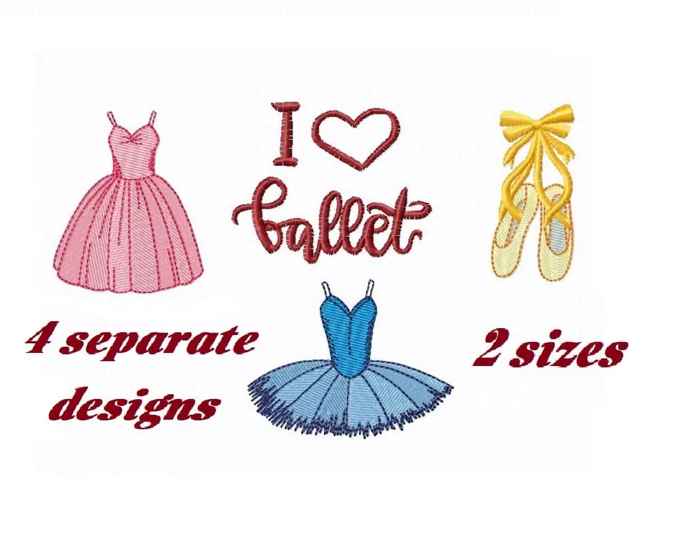 Machine embroidery design ballerina 1 Machine embroidery design ballerina pes jef dst