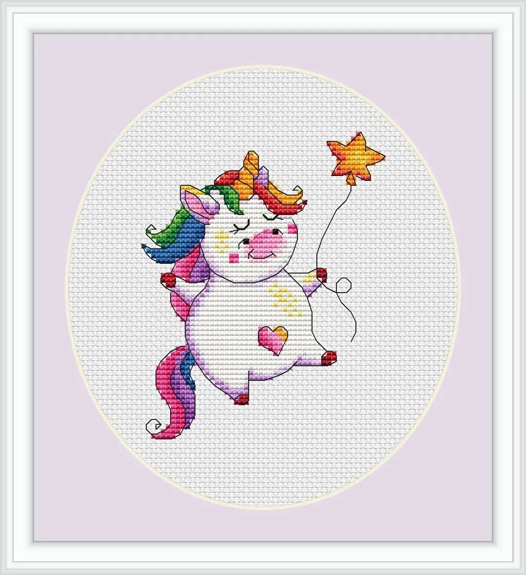 Unicorn Cross Stitch Pattern , Cute cross stitch chart 1 cross stitch pattern