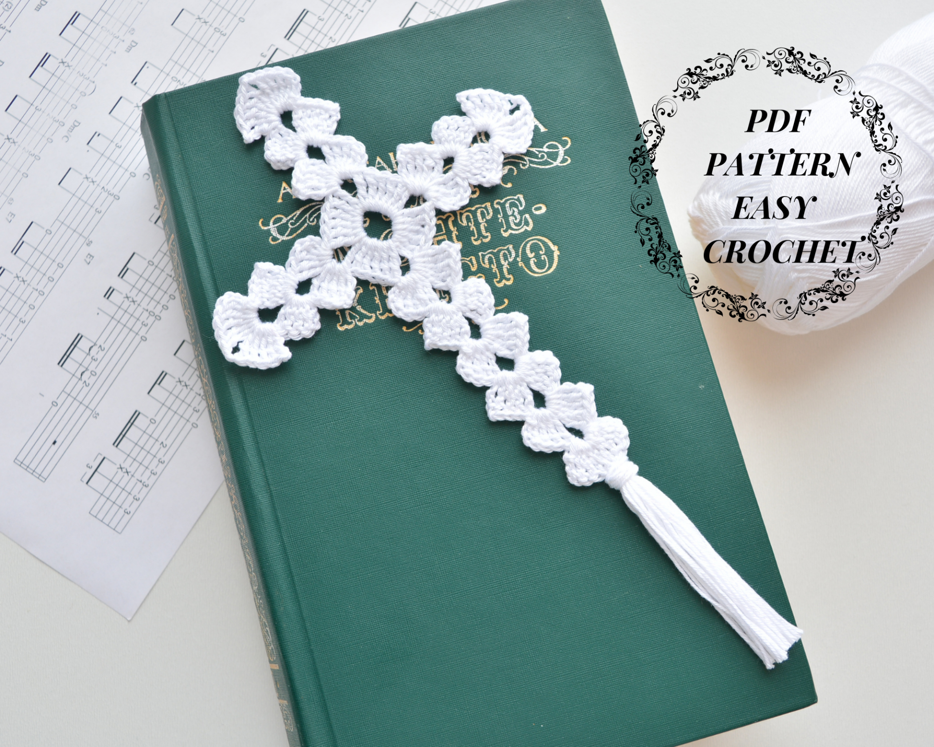 Crochet Bible bookmark pattern, Easter bookmark 1 bookmark