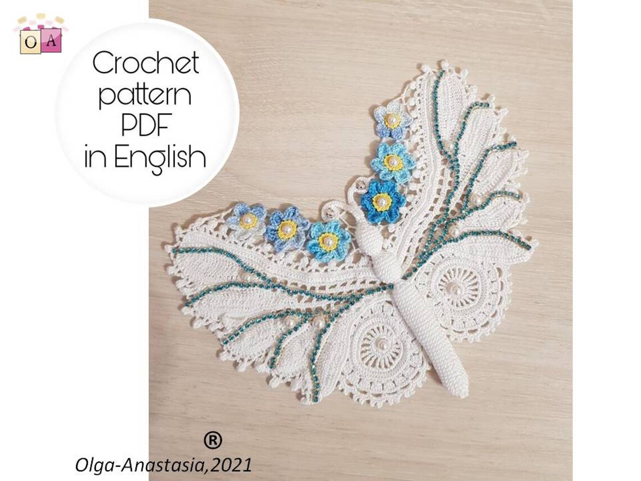 Butterfly crochet pattern. 2 Butterfly crochet pattern. - Image 2