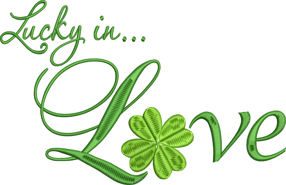 Clover Lucky Love machine embroidery designs 3 Clover Lucky Love