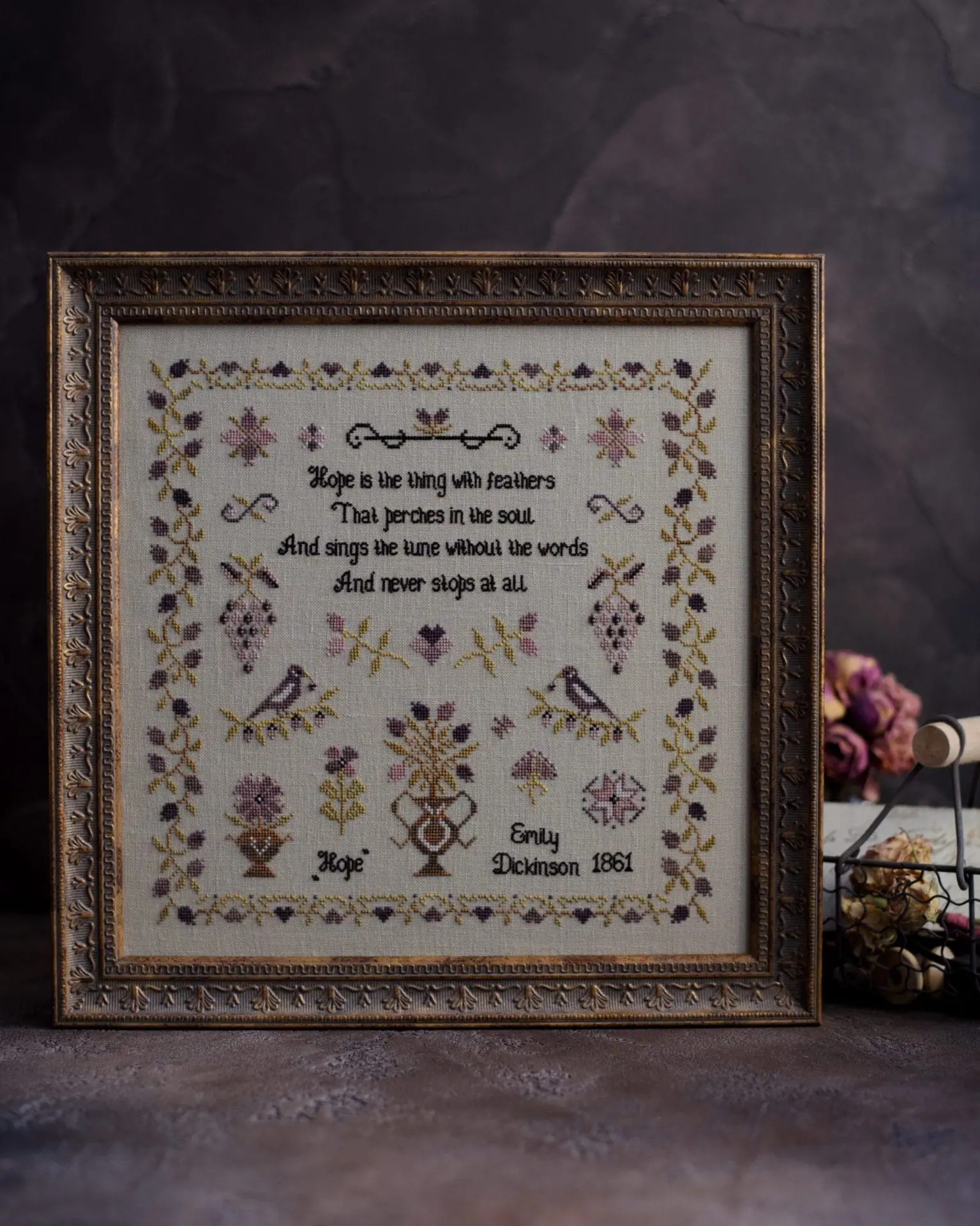 Hope Sampler Primitive Cross stitch pattern PDF Download 1 hope-sampler-pattern
