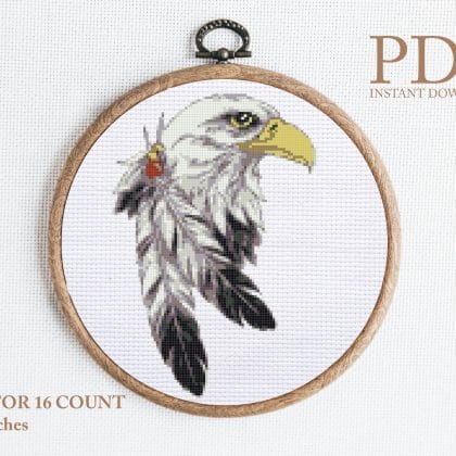 Eagle cross stitch pattern