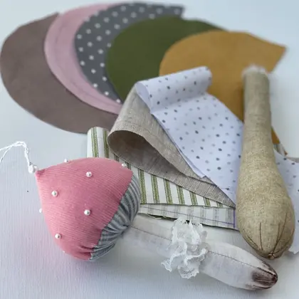 Mushroom plush toy pdf pattern and tutorial