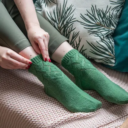 Origami socks knitting pattern (PDF ENG)