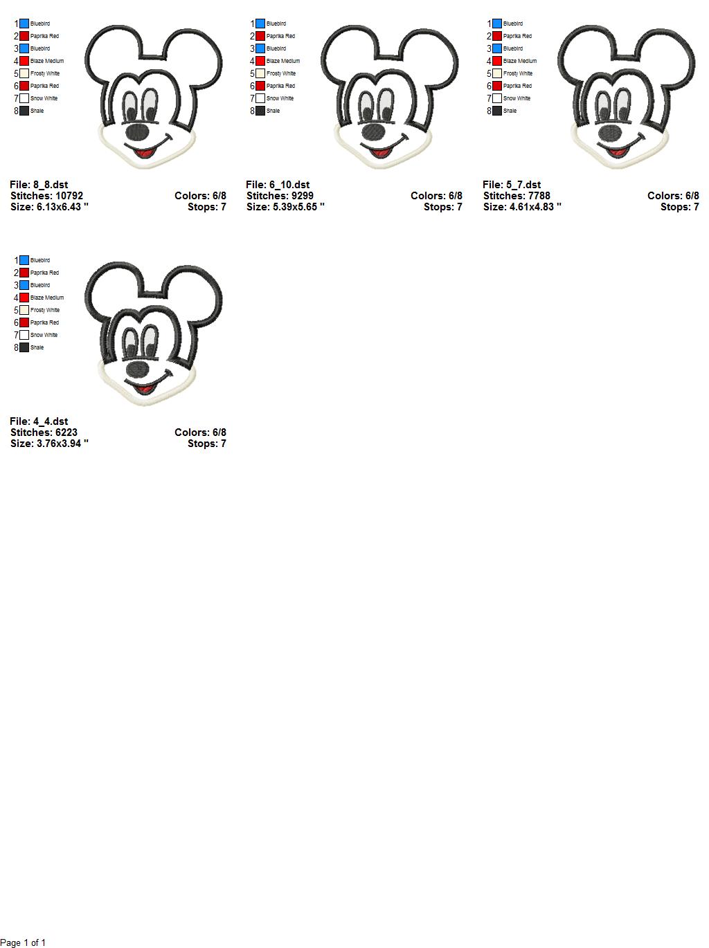 Mouse applique Machine embroidery design 3 Mouse applique Machine embroidery design - Image 3