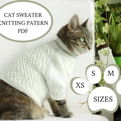 cat sweater knitted pattern pdf
