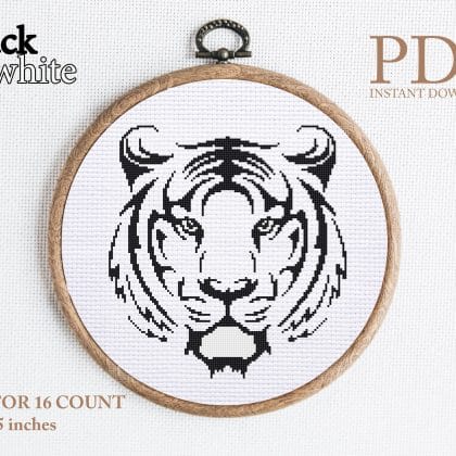 tiger cross stitch pattern