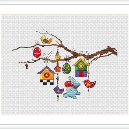 easter cross stitch pattern