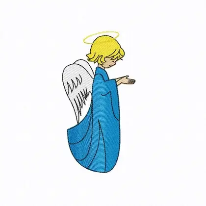 Machine embroidery design angel pes jef dst
