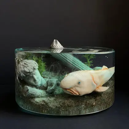 Blobfish meet David, Resin Diorama test v.1