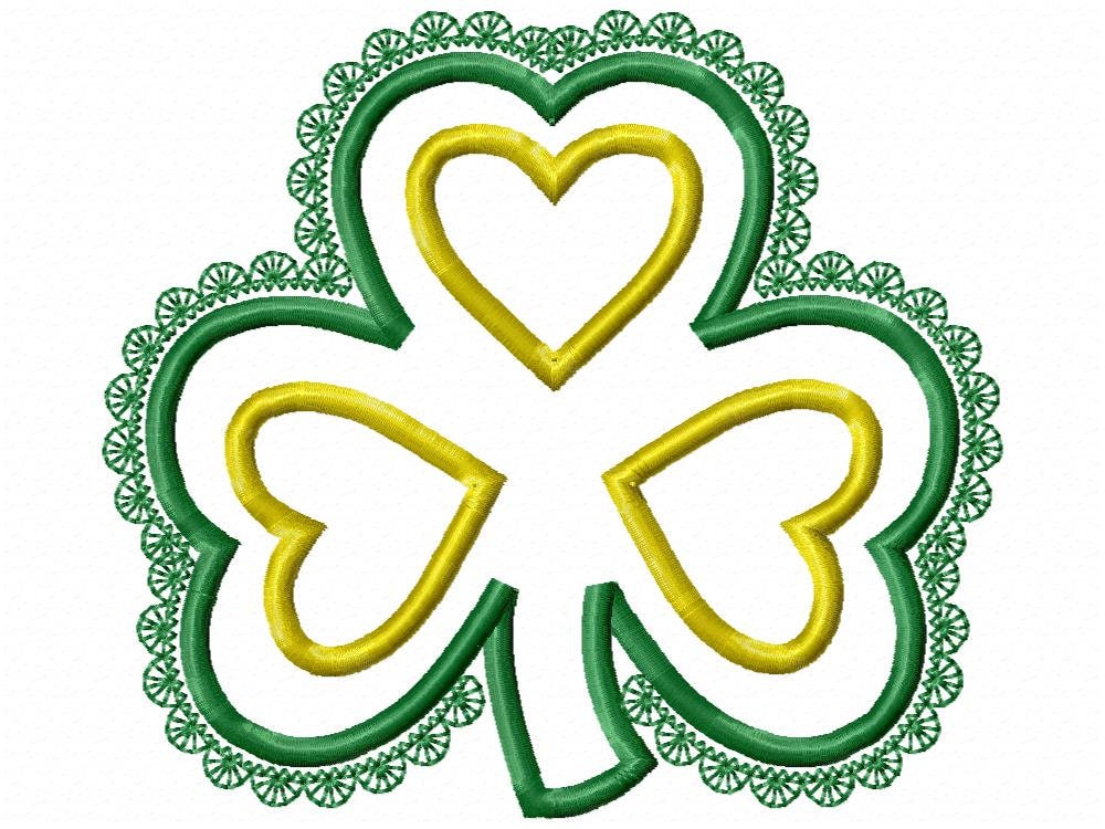 St Patrick Day clover Machine embroidery design 2 St Patrick Day clover Machine embroidery design - Image 2