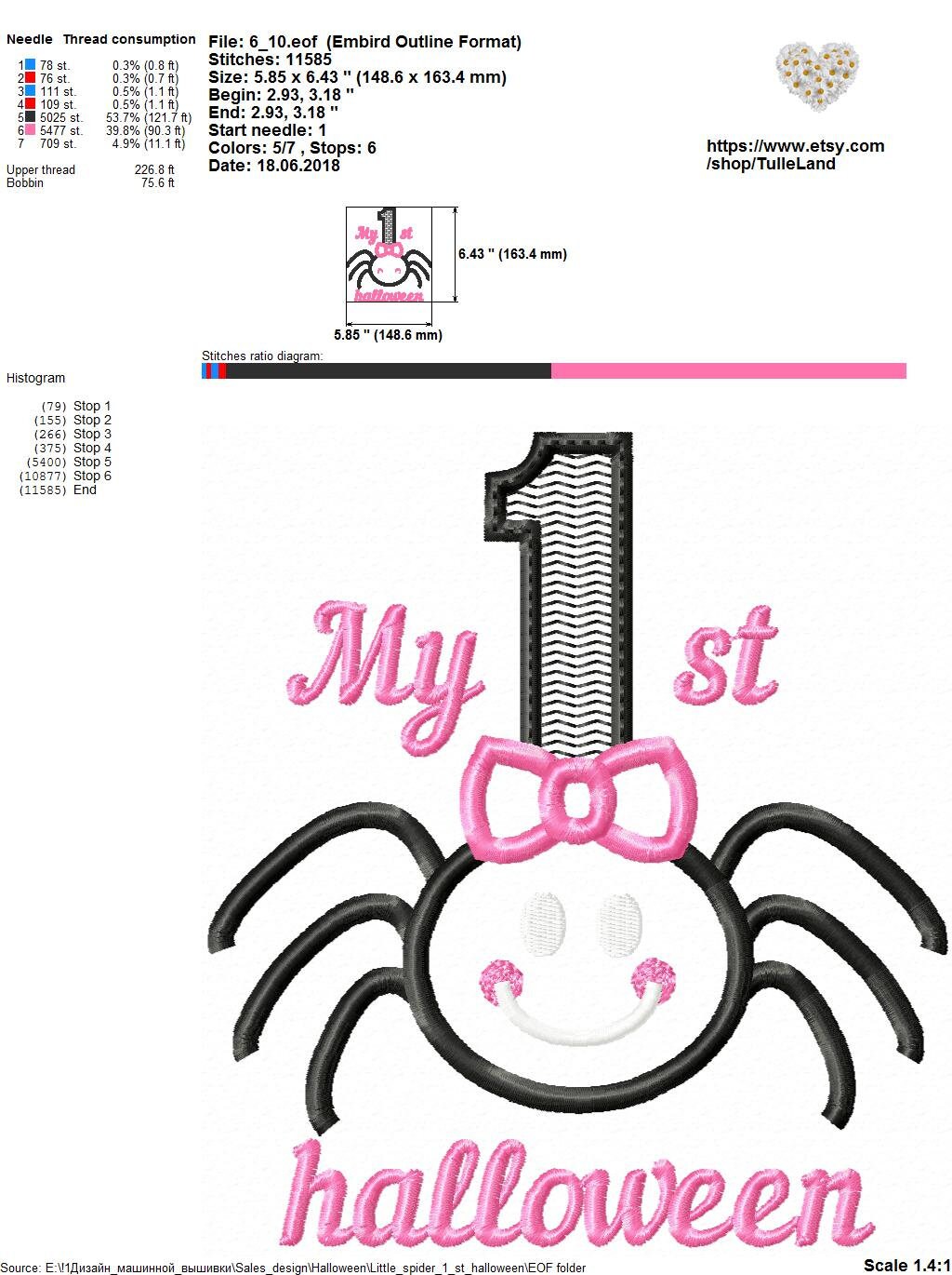 Speider halloween Machine embroidery design 8 Speider halloween Machine embroidery design - Image 8