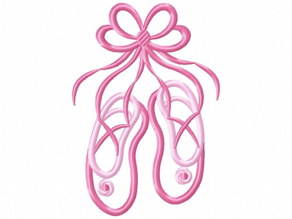 Ballet Shoes Ballerina Machine embroidery design 3 Ballet Shoes Ballerina Machine embroidery design - Image 3