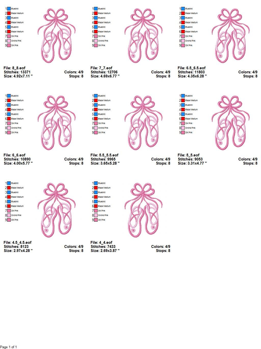 Ballet Shoes Ballerina Machine embroidery design 2 Ballet Shoes Ballerina Machine embroidery design - Image 2