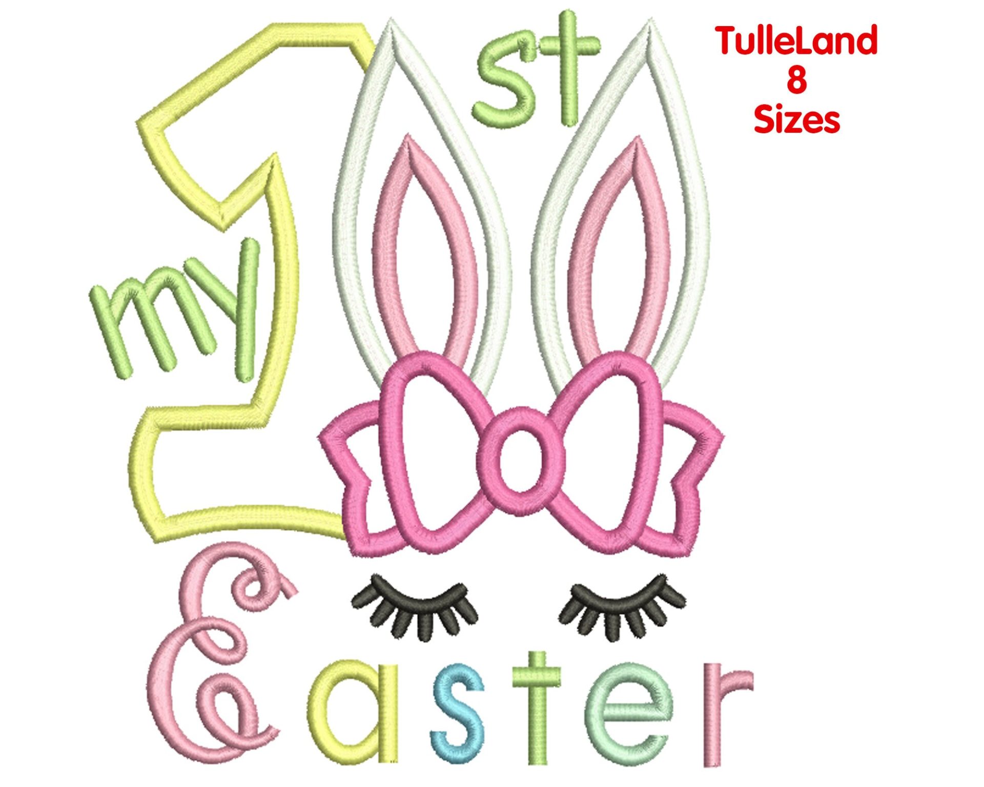 My 1st easter bunny Machine embroidery design 2 My 1st easter bunny Machine embroidery design - Image 2