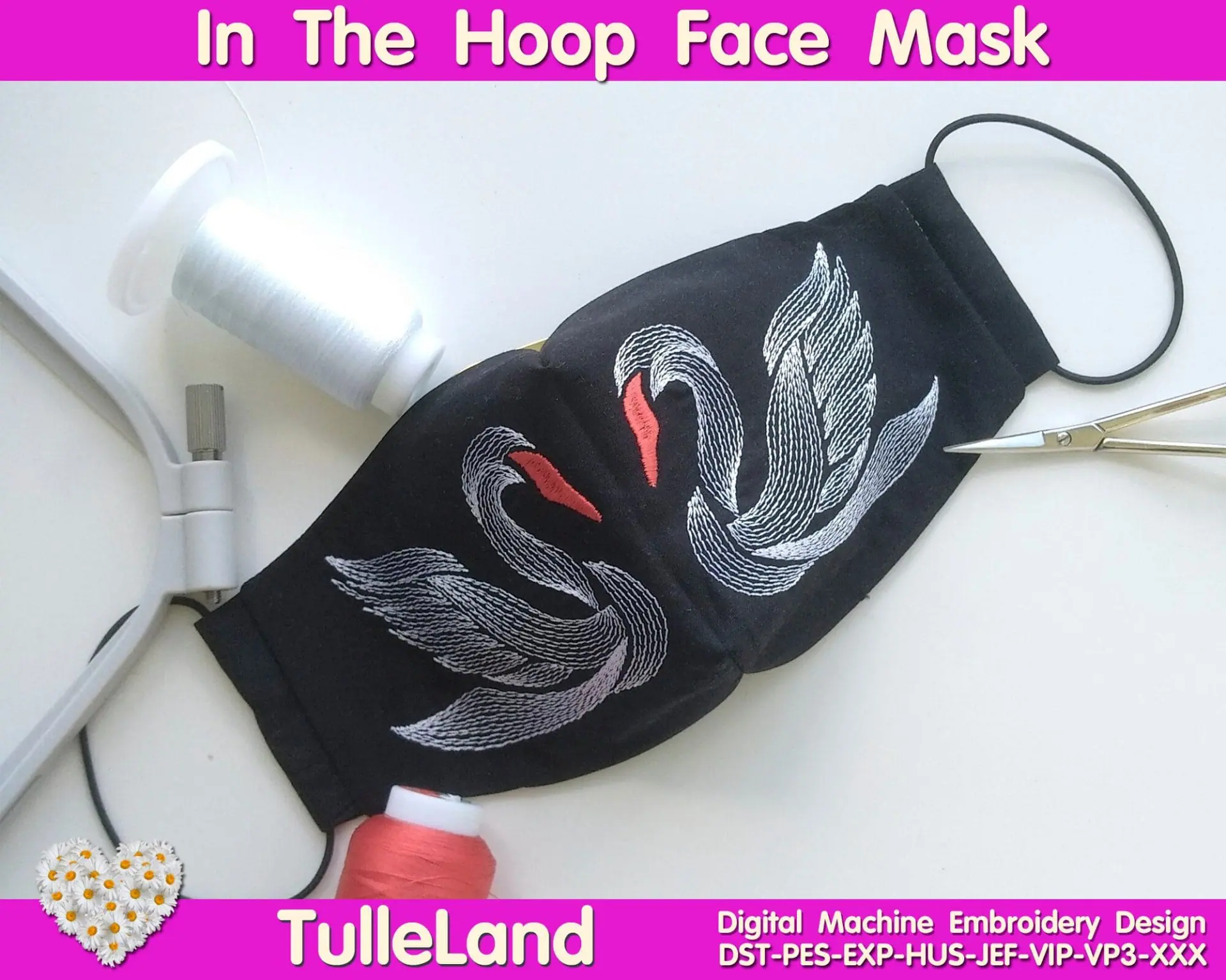 In The Hoop Face Mask Machine embroidery design 1 In The Hoop Face Mask Machine embroidery design