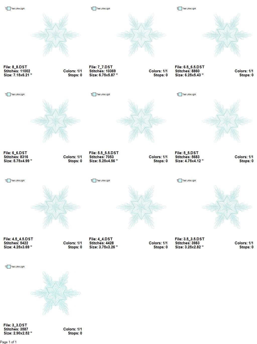 Vintage Snowflake Stitch Machine embroidery design 2 Vintage Snowflake Stitch Machine embroidery design - Image 2